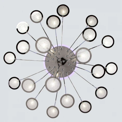 Потолочная люстра Eurosvet Spider 80109/21 хром/синий+фиолетовый