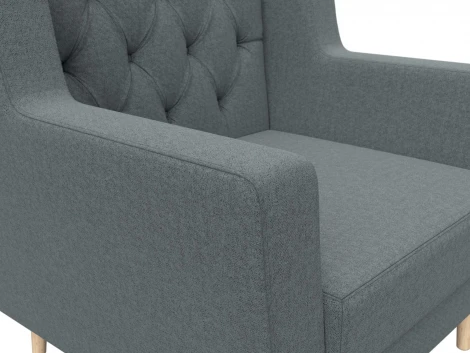 Кресло Брайтон Люкс (Серый/Рогожка) Лига Диванов арт.125039