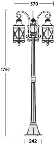 Наземный фонарь Oasis Light LUCERNA 84808B/18 Gb