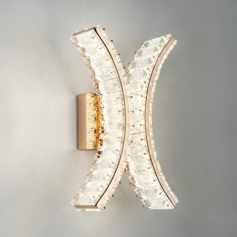 Бра светодиодное хрустальное с регулировкой цветовой температуры Modelux MODELUX ML.759.02 GD