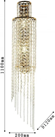 Настенный светильник Favourite Monilibus 4015-3W (220V, хрусталь, подвески)