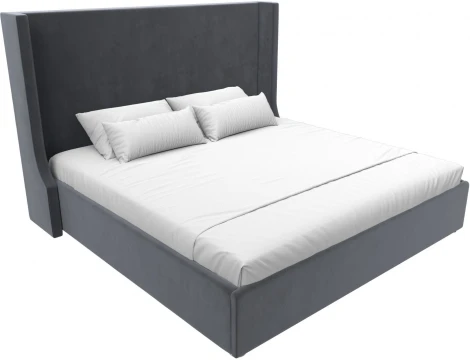 Кровать интерьерная Ларго 200 (Серый/Велюр) Лига Диванов арт.120748