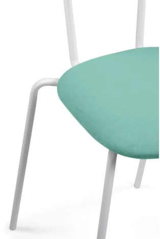 Полубарный стул Woodville Коумо катания аквамарин / белый матовый 516470