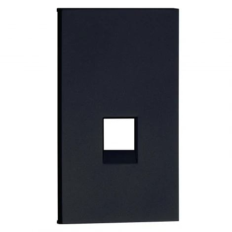 Интернет RG-45/RG11 накладка 2 модульная черный матовый Meiton AG07M2