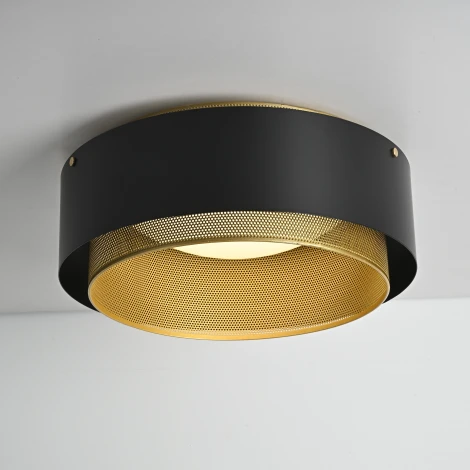 Потолочный светильник круглый Casing C 38 Черный Imperiumloft Casing-C01 (189556-26) (LED, 220V, пульт управления, круглые)