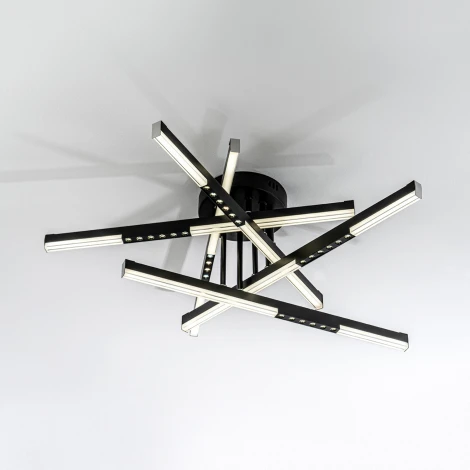 Потолочная люстра светодиодная на штанге с пультом с регулировкой цветовой температуры LED4U L5115-5 BK