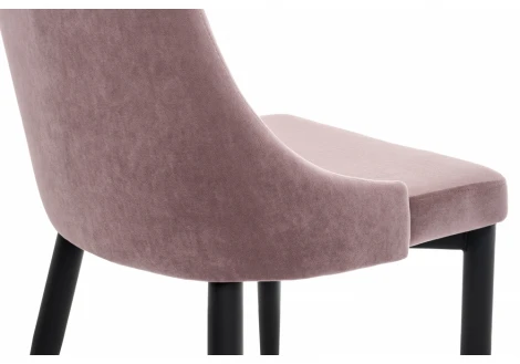 Стул Woodville на металлокаркасе Kora light purple / black 15094