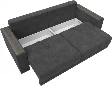 Диван прямой с декором Лига-049 НПБ Лига Диванов (Велюр) арт.128394