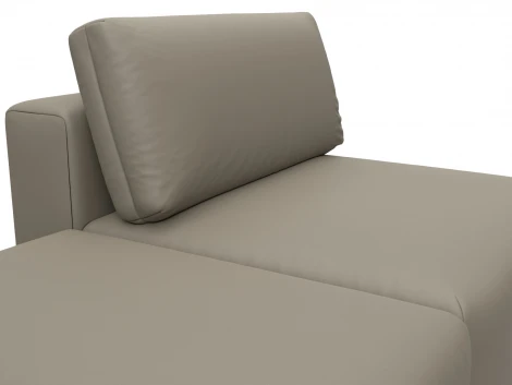 Модули диван и пуф Лига-060 НПБ (ЛДСП,Брус,Фанера/Пластик/Экокожа/Бежевый) Лига Диванов 130084