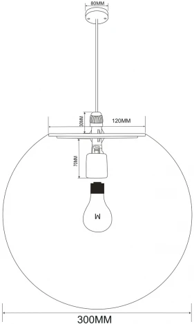 Подвесной светильник Maytoni Erda O594PL-01W (220V, на проводе, шар, IP54)