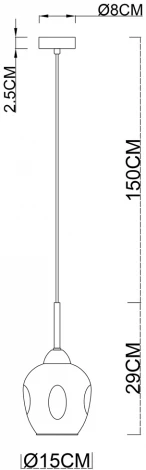 Подвесной светильник Arte Lamp Yuka A7759SP-1PB (220V, на проводе)