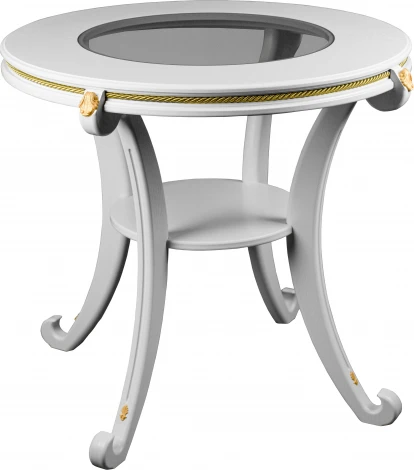 Стол журнальный Глория С молочный дуб Л Mebelik арт.008628