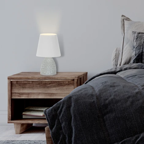 Настольная лампа Uniel UML-B301 E14 LIGHT GREY