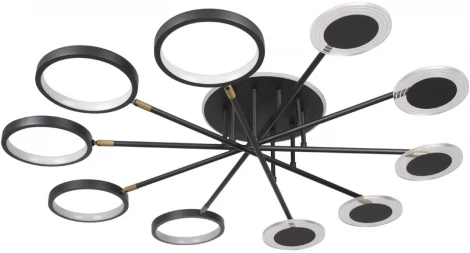 Потолочная люстра на штанге Megan 10164M Black (LED, 220V, круглые, кольцо)
