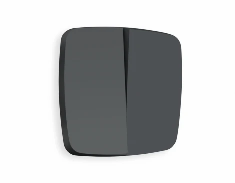 Лицевая панель Ambrella Volt OMEGA (Графит Мягкое касание) для 2-клавишных выключателей QUANT OP9030