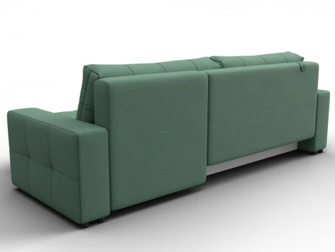 Диван угловой Лига-122 угол универсальный (ДСП,Брус,Рогожка/Зеленый) Лига Диванов 137601