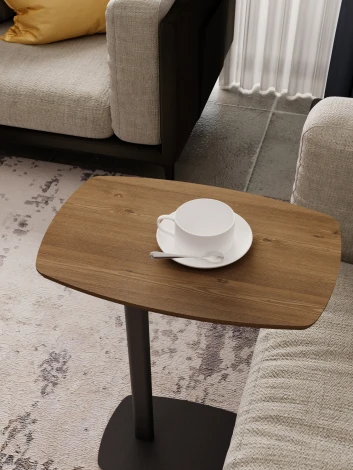 Стол придиванный Дей орех кантри/черный Mebelik 009795