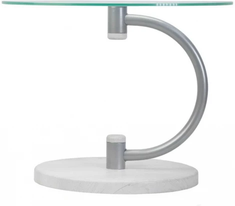 Стол журнальный Дуэт 13Н металлик/дуб дымчатый/прозр. от фабрики Mebelik