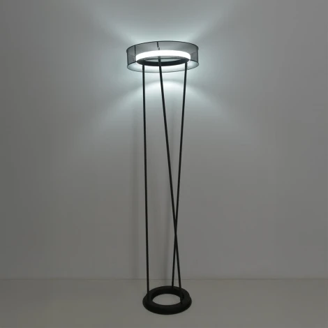 Торшер Lumion Alva 8370/30FL черный, металл/силикон LED 30W 3000/4000/6000K 220V