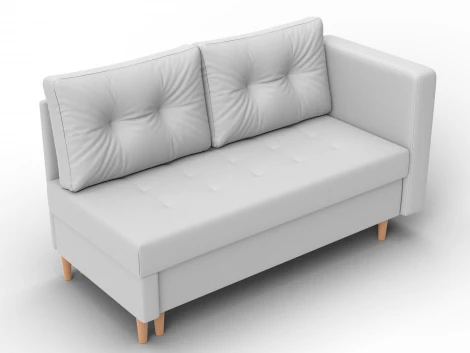 Кушетка Лига-098 (ДВП,ДСП,ЛДСП,Брус,Фанера/Дерево/Экокожа/белый) Лига Диванов 132581