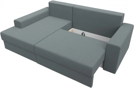 Диван угловой Майами левый угол (Серый/Рогожка) Лига Диванов арт.121159L