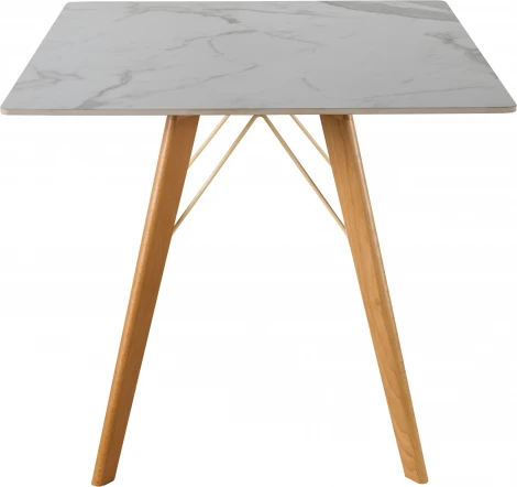 Стол обеденный обеденный JET CERAMIC квадратный 80*80 (Дерево бук, Прозрачный лак) RF Faggio Statuario 80x80