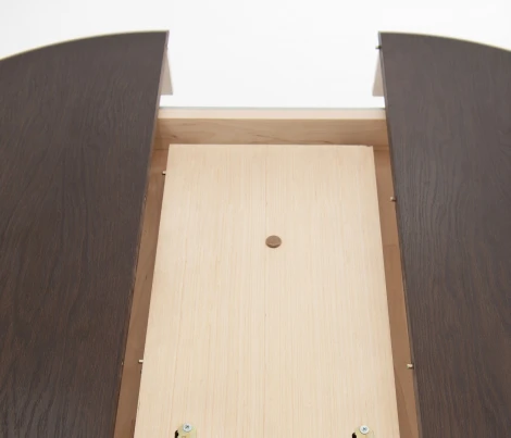 Стол Леонардо D100, Слоновая кость/Темный орех, Аврора