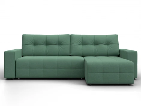 Диван угловой Лига-122 угол универсальный (ДСП,Брус,Рогожка/Зеленый) Лига Диванов 137601