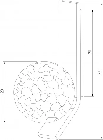 Бра Eurosvet Luxor со стеклянным плафоном 40019/1 серебро (220V, шар)