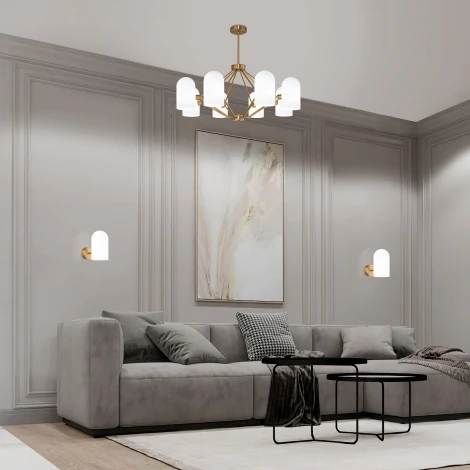 Потолочная люстра на штанге Eurosvet Bambola 60157/8 латунь (220V)