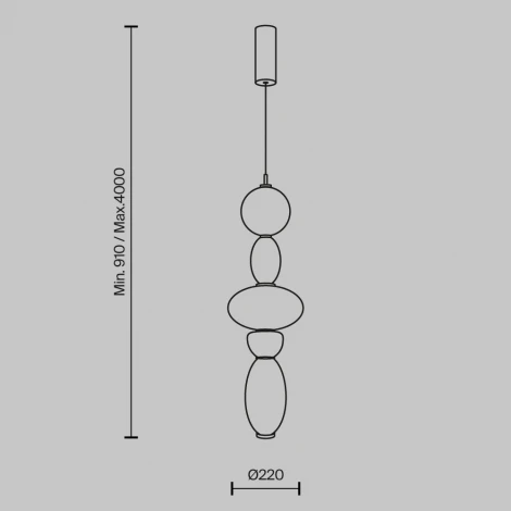 Подвесной светильник Maytoni Adore MOD297PL-L24BS3K1 (LED, 220V, на тросе)