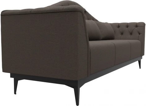 Диван кухонный прямой Флорида (Коричневый/Рогожка) Лига Диванов арт.122489