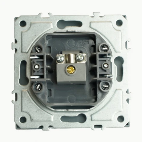 ТВ-розетка (платиново-серый, soft touch) Stekker Эмили 49953