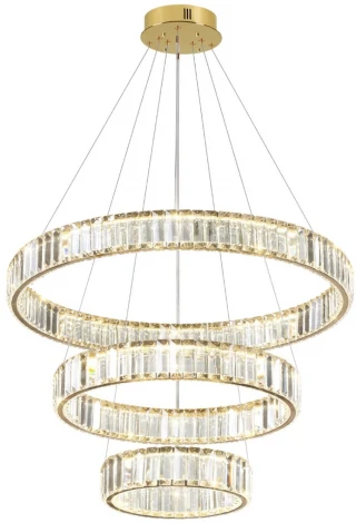 Подвесная люстра ярусная большая Vekia 5015/88L Odeon Light (LED, 220V, на тросе)