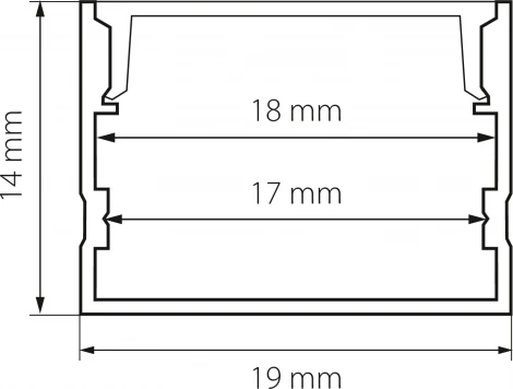 Профиль накладной с прямоугольным рассеивателем Lightstar Profiled 419181