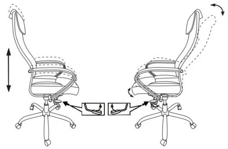 Кресло руководителя Бюрократ CH-609SL черный TW-01 TW-11 эко.кожа/сетка с подголов. крестовина металл хром