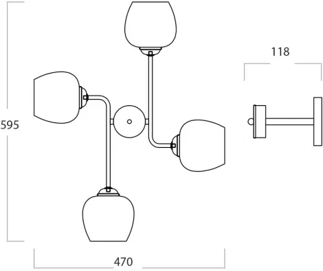 Люстра потолочная на штанге Henry 1177/4P E27*60W White/Chrome