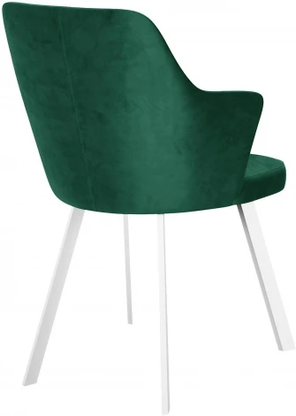 Стул DikLine 345 K13 изумруд, ножки белые арт.00-00076158