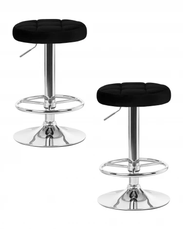 Набор 2 шт Табурет барный DOBRIN BRUNO (черный велюр (MJ9-101))