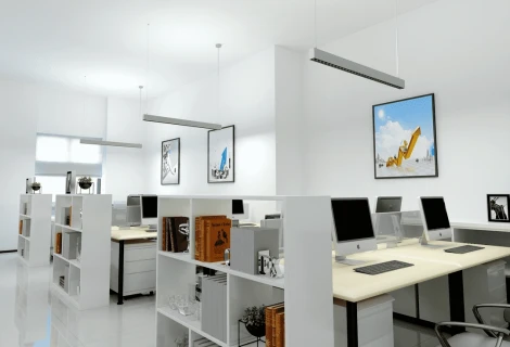 Потолочный линейный светильник светодиодный с диммером Lumker NX DL-BEPF-1206024-SL-DN (220V, на тросе)