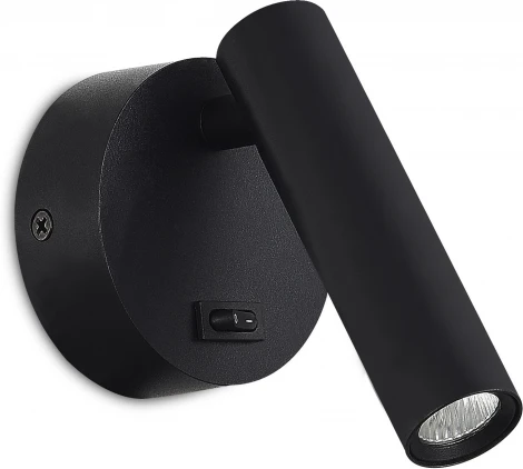 Спот ST Luce ST161.401.05 Черный/Черный LED 1*5W 3000K (220V, выключатель)