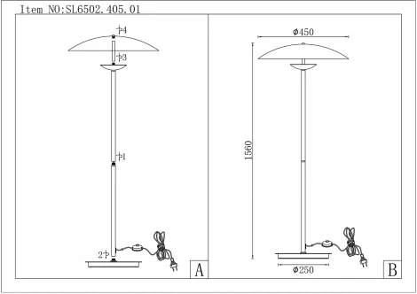 Торшер ST Luce Armonico SL6502.405.01 (LED, 220V, выключатель)
