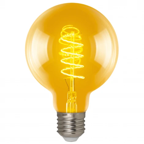 Лампочка светодиодная шар желтая E27 4W Uniel LED-G95-4W/GOLDEN/E27/CW GLV21GO