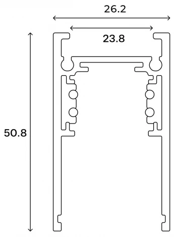 Шинопровод магнитный накладной/подвесной 48V Hesby Lighting ElDeko HSBL_0170