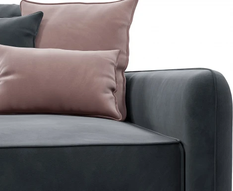 ПОРТЛЕНД Диван угловой с банкеткой серый D1 furniture арт.AAA41671004
