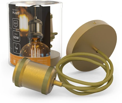 Подвесной светильник Gauss Decor PL022 бронзовый E27, 1 м (220V, на проводе)