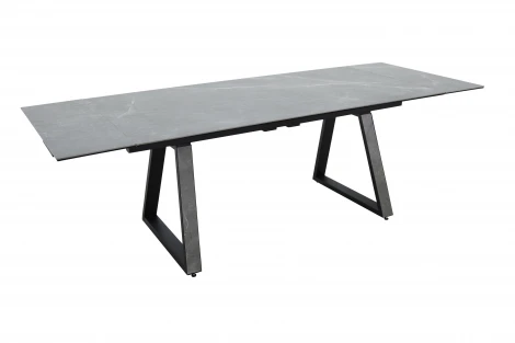 Стол NEW, Керамогранит, Черный матовый муар/Bayona grey/ Аврора Монако 102124