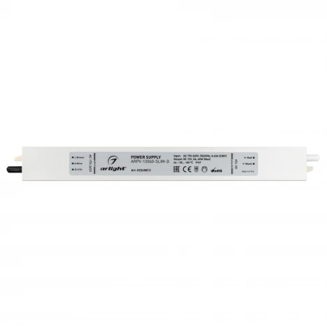 Блок питания ARPV-12060-SLIM-D (12V, 5A, 60W) (Arlight, IP67 Металл, 3 года) 022458(1)