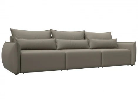 Диван прямой Лига-051 НПБ Лонг (ЛДСП,Брус,Фанера/Пластик/Экокожа/Бежевый) Лига Диванов 129882