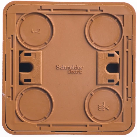 Выключатель накладной двухклавишный с подсветкой (бук) Systeme Electric BA10-006T